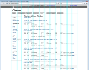 early wireframe listings