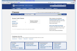 Home page with new college design