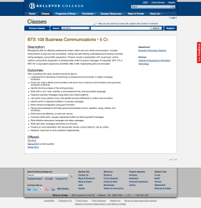Course details page