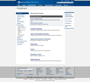 Records & Grades page