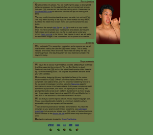 Bottom half of Nose Garden page