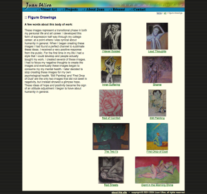 screenshot of figure drawings page