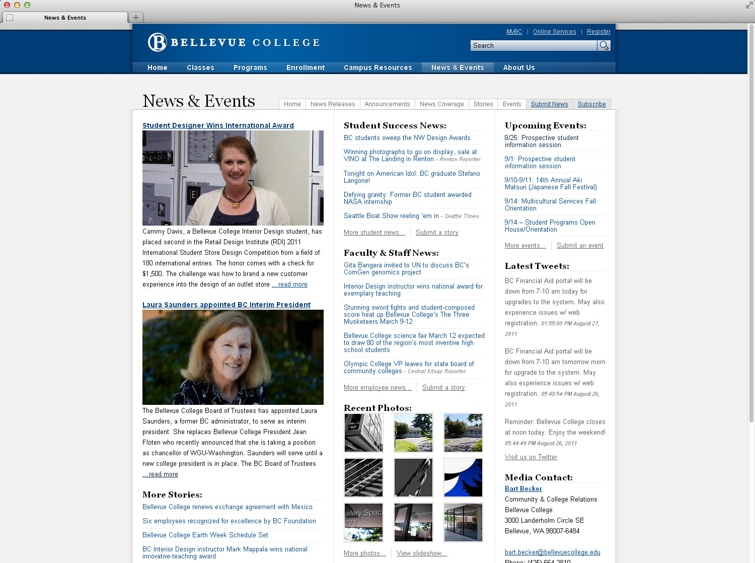 News site screenshot