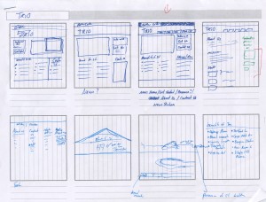 early sketches for trio website